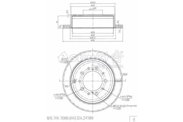 Handler.Part Brake disc ASHUKI 09938602 1