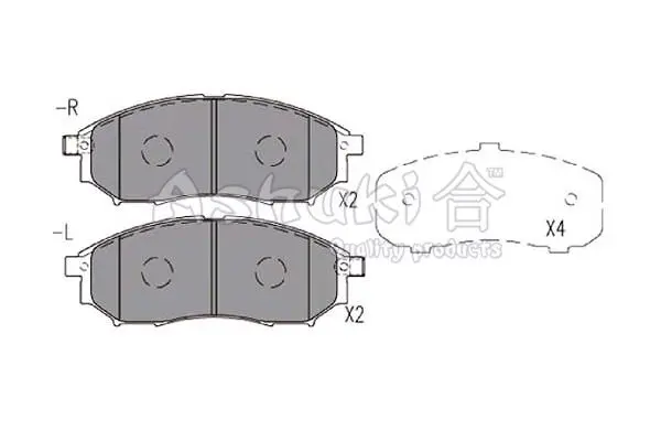 Handler.Part Brake pad set, disc brake ASHUKI 10804901 1