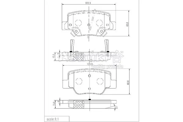 Handler.Part Brake pad set, disc brake ASHUKI 10830402 1