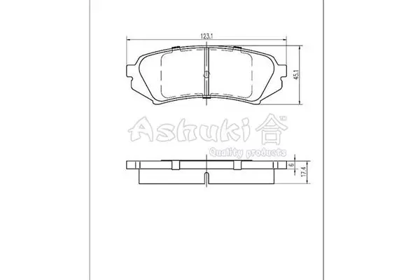 Handler.Part Brake pad set, disc brake ASHUKI 10832202 1