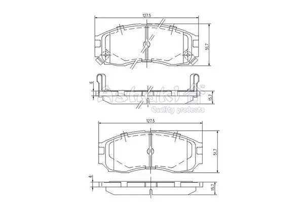 Handler.Part Brake pad set, disc brake ASHUKI C00301 1