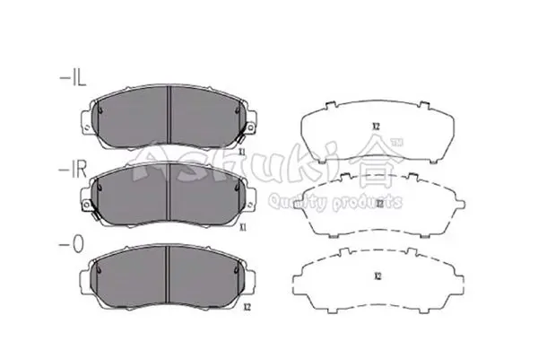 Handler.Part Brake pad set, disc brake ASHUKI H02596 1