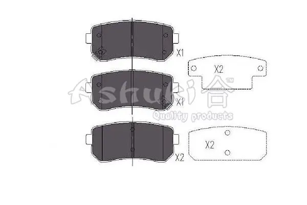 Handler.Part Brake pad set, disc brake ASHUKI I04405 1