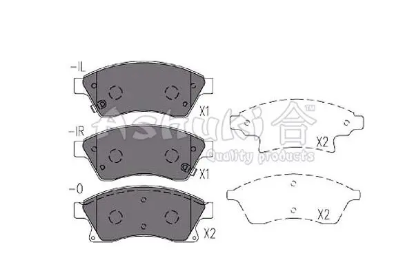 Handler.Part Brake pad set, disc brake ASHUKI J00950 1