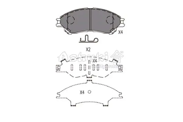 Handler.Part Brake pad set, disc brake ASHUKI K01245 1