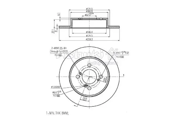 Handler.Part Brake disc ASHUKI K01659 1