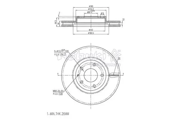 Handler.Part Brake disc ASHUKI M60655 1