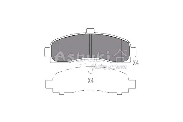 Handler.Part Brake pad set, disc brake ASHUKI N00970 1