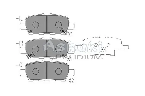 Handler.Part Brake pad set, disc brake ASHUKI N00996 1