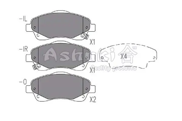 Handler.Part Brake pad set, disc brake ASHUKI T11258 1