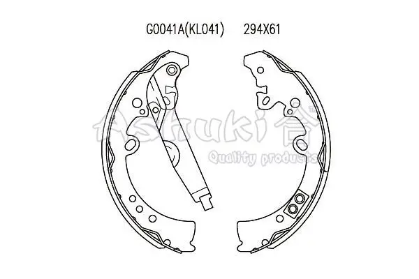 Handler.Part Brake shoe set ASHUKI T11389 1