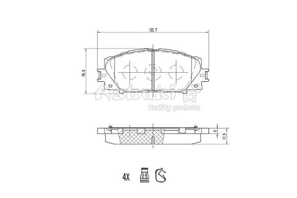 Handler.Part Brake pad set, disc brake ASHUKI T11455 1