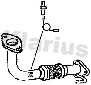 Handler.Part Exhaust pipe KLARIUS 301483 2