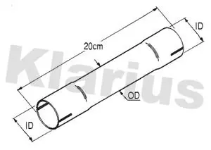 Handler.Part Exhaust pipe, universal KLARIUS 430560 1