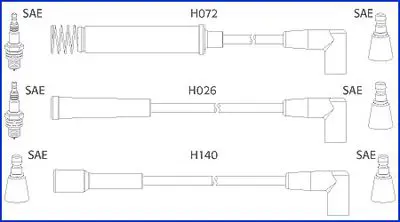 Handler.Part Ignition cable kit HITACHI 134202 1