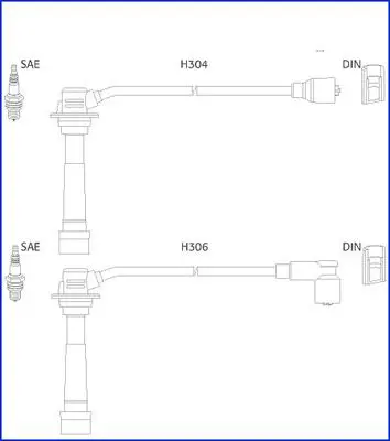 Handler.Part Ignition cable kit HITACHI 134242 1