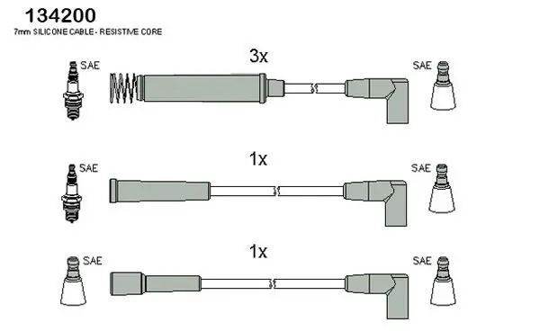 Handler.Part Ignition cable kit HITACHI 134200 1