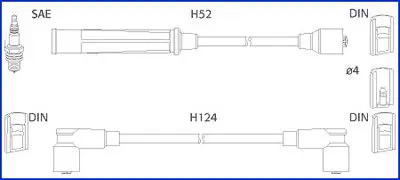 Handler.Part Ignition cable kit HITACHI 134391 1