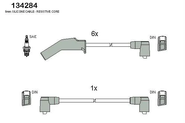 Handler.Part Ignition cable kit HITACHI 134284 1