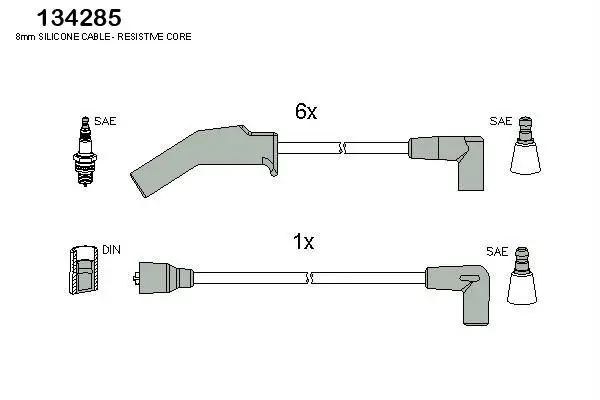 Handler.Part Ignition cable kit HITACHI 134285 1