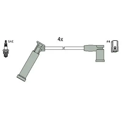 Handler.Part Ignition cable kit HITACHI 134677 1