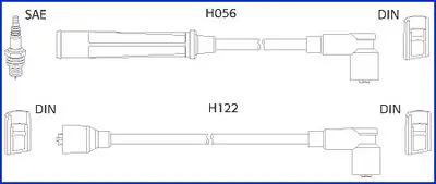 Handler.Part Ignition cable kit HITACHI 134438 1