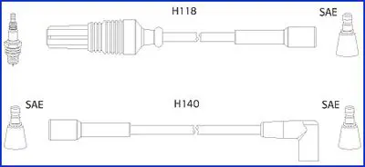 Handler.Part Ignition cable kit HITACHI 134471 4