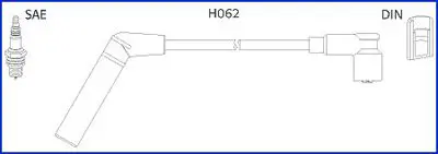 Handler.Part Ignition cable kit HITACHI 134478 1