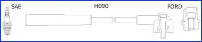 Handler.Part Ignition cable kit HITACHI 134673 1