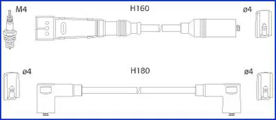 Handler.Part Ignition cable kit HITACHI 134705 1