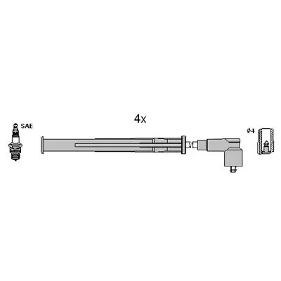 Handler.Part Ignition cable kit HITACHI 134956 4