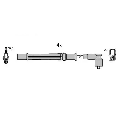 Handler.Part Ignition cable kit HITACHI 134968 1