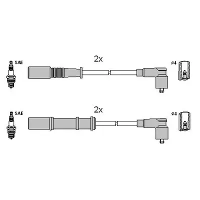 Handler.Part Ignition cable kit HITACHI 134972 1