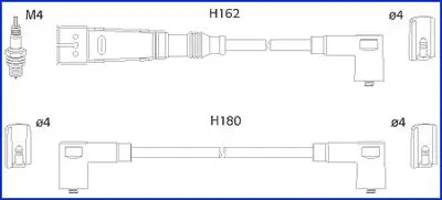 Handler.Part Ignition cable kit HITACHI 134784 1