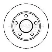 Handler.Part Brake disc BORG & BECK BBD4125 1