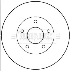 Handler.Part Brake disc BORG & BECK BBD5195 2