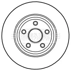 Handler.Part Brake disc BORG & BECK BBD6005S 2