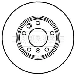 Handler.Part Brake disc BORG & BECK BBD6052S 1