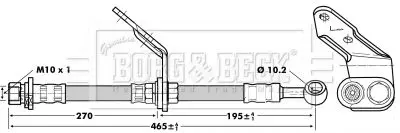 Handler.Part Brake hose BORG & BECK BBH6742 1