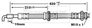 Handler.Part Brake hose BORG & BECK BBH6756 1