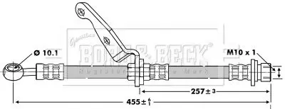 Handler.Part Brake hose BORG & BECK BBH6784 2