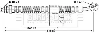 Handler.Part Brake hose BORG & BECK BBH6799 1