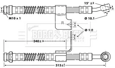 Handler.Part Brake hose BORG & BECK BBH6800 1