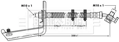 Handler.Part Brake hose BORG & BECK BBH6804 1