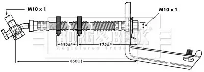 Handler.Part Brake hose BORG & BECK BBH6805 1