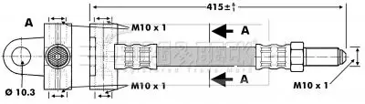 Handler.Part Brake hose BORG & BECK BBH6806 1