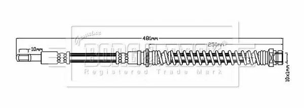 Handler.Part Brake hose BORG & BECK BBH6814 1