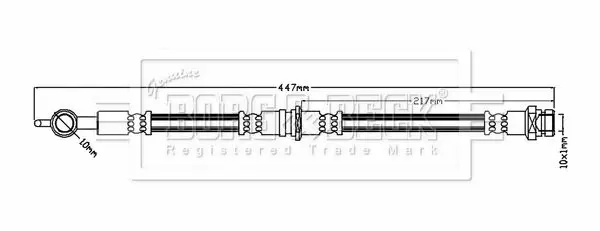 Handler.Part Brake hose BORG & BECK BBH6816 1