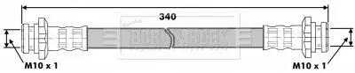 Handler.Part Brake hose BORG & BECK BBH6823 1