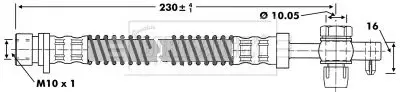 Handler.Part Brake hose BORG & BECK BBH6668 1